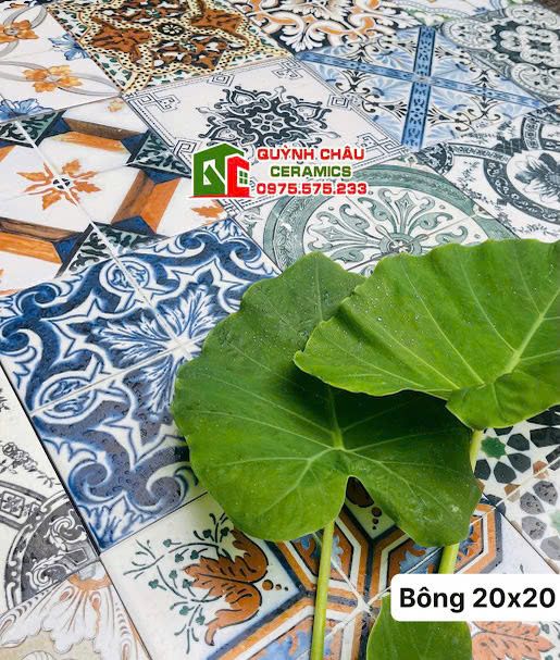 Gạch bông lát nền phòng khách 20x20 đẹp