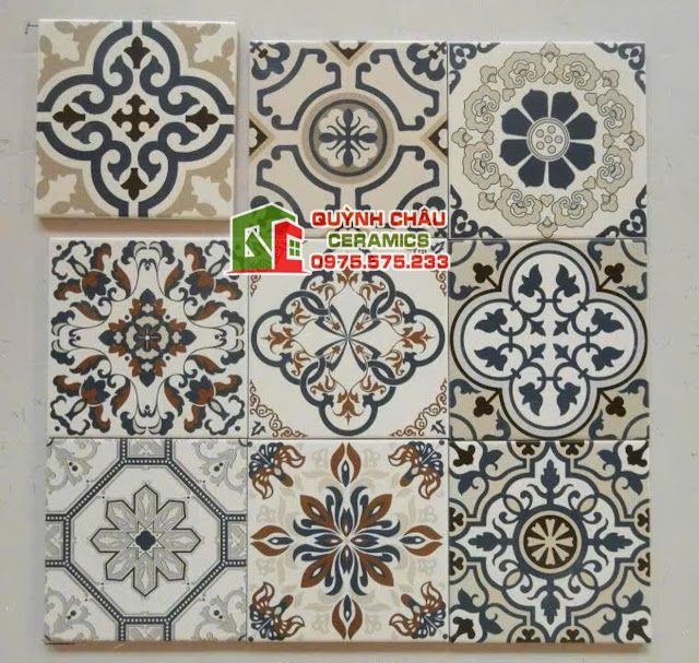 Gạch bông hoa văn lộn xộn 20x20 trung quốc 