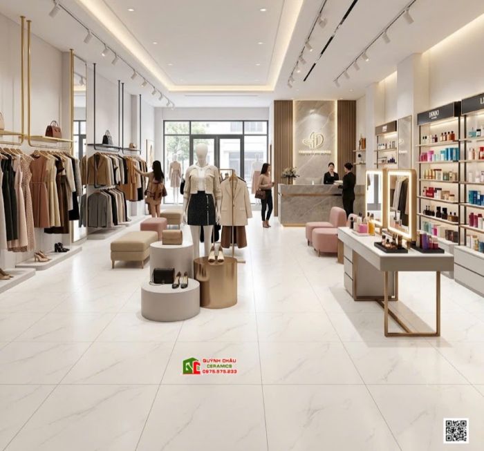 Gạch Viglacera 80x80 bề mặt trắng mờ vân xám mây khói đá Marble