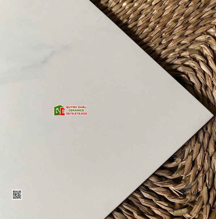 Gạch Viglacera 80x80 bề mặt trắng mờ vân xám mây khói đá Marble
