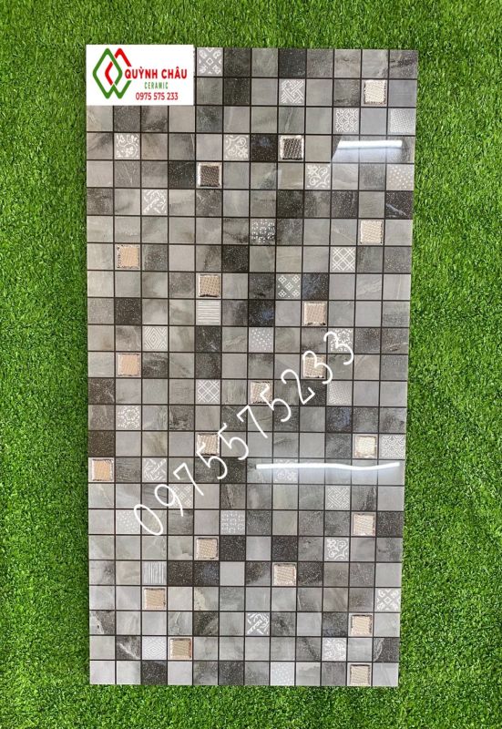 Gạch ốp tường 30x60 mosaic nhũ bạc trang trí đẹp ts
