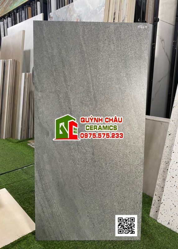 Gạch ốp lát ấn độ 60x120 Aspen Antracite mờ matt màu đen xám xi măng