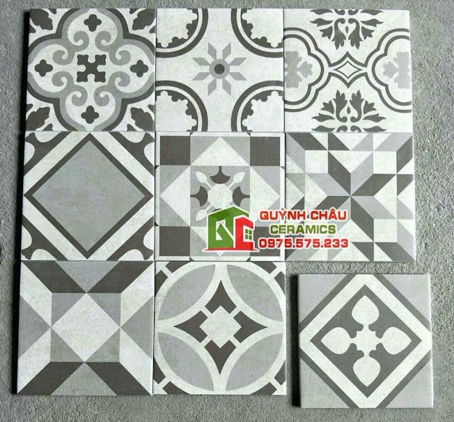 Gạch bông mix nhiều hoa văn 20x20 cm