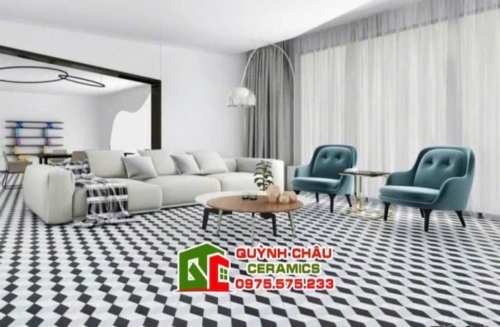 Gạch bông họa tiết hình khối 20x20 cm