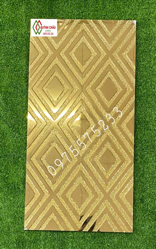 Gạch điểm ốp tường nhũ vàng 30x60 trang trí ts