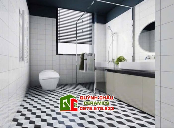 Gạch bông họa tiết hình khối 20x20 cm