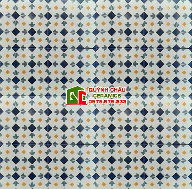 Gạch bông 20x20 trang trí mix màu mẫu mới nhất