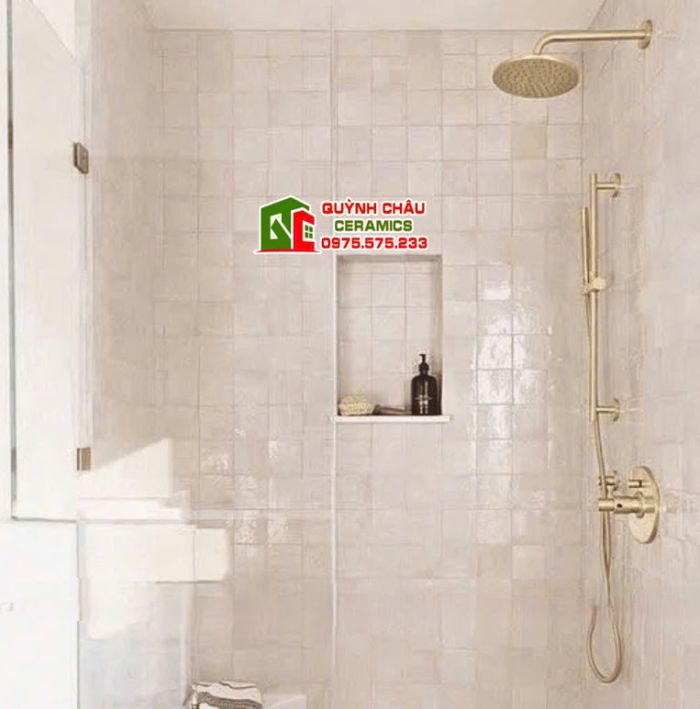  Gạch thẻ lượn sóng 12x12 xám bóng màu xi măng hiệu ứng