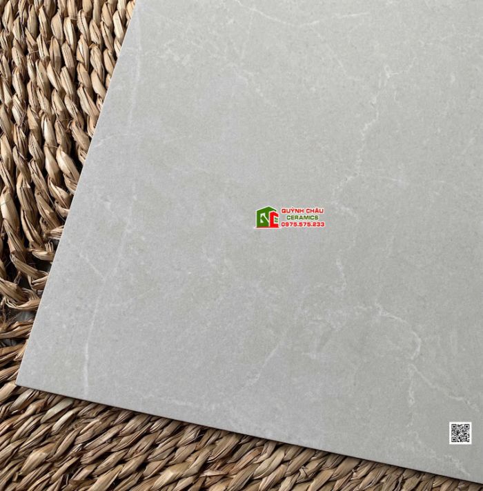 Gạch đá mờ Viglacera 80x80 vân đá tự nhiên mảnh màu xám nhạt
