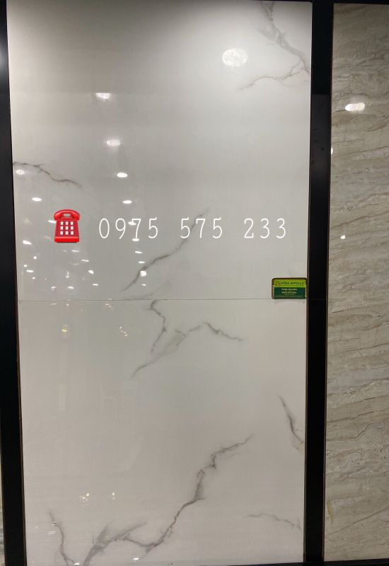 Gạch lát nền 80x80cm ấn độ trắng vân khói bóng kiếng đẹp 3702