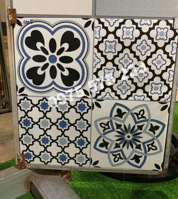 Gạch bông 40x40 lát nền trang trí quán cafe đẹp nhất