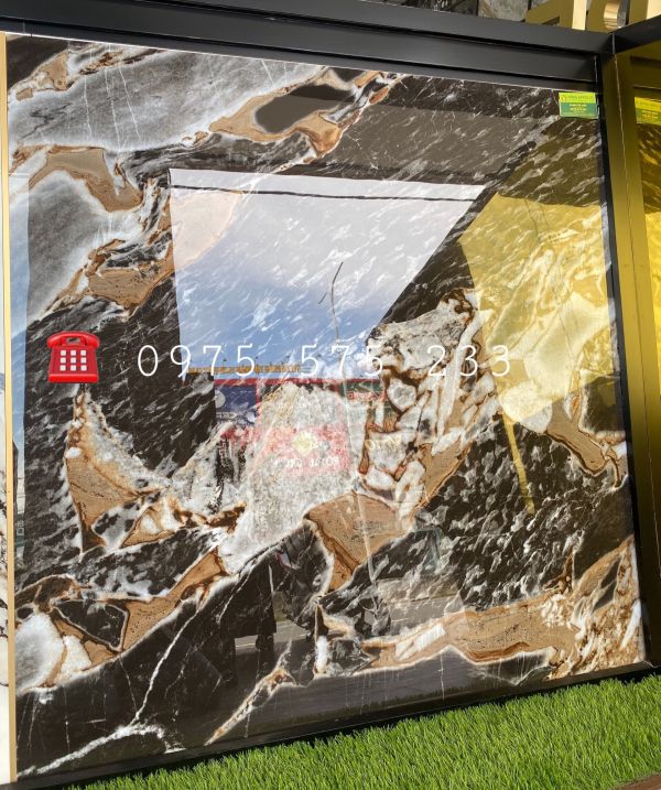 Gạch ấn độ nhập khẩu 120x120 vân đá đẹp siêu bóng kiếng lát ốp mặt tiền đẹp