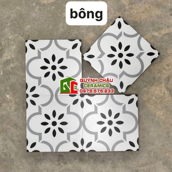 Gạch bông hoa văn 30x30 xương đá