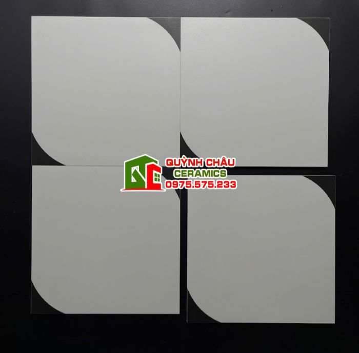 Gạch bông 30x30 trắng đen hoa văn đơn giản