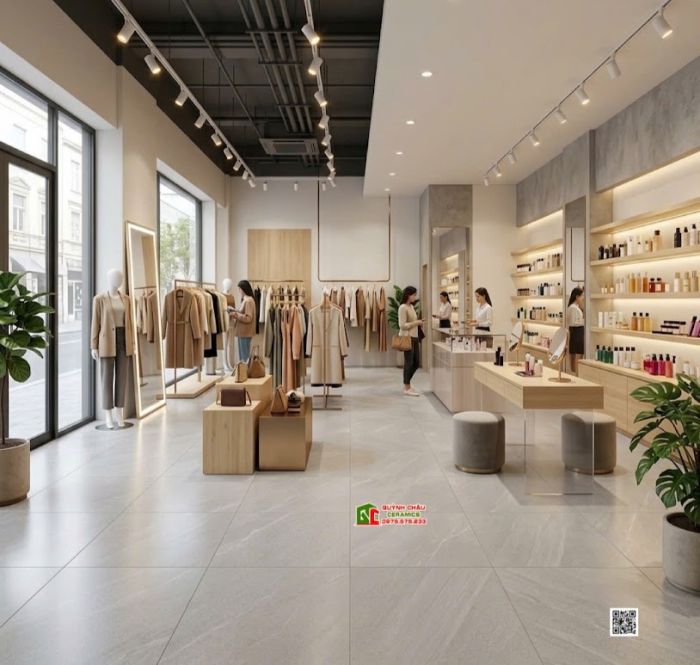 Gạch Việt Ý 80x80 bề mặt mờ màu xám vân đá chéo