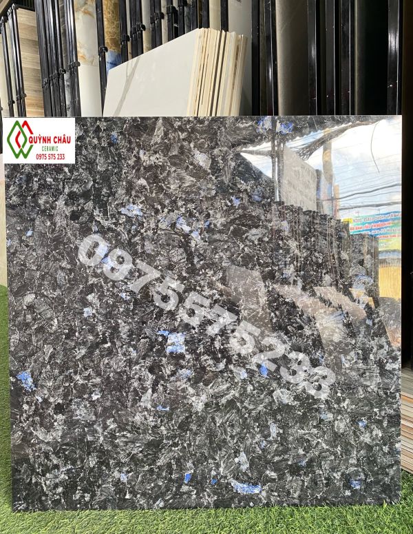 Gạch 80x80 vân đá xanh đen hoa cương bóng kiếng 4144