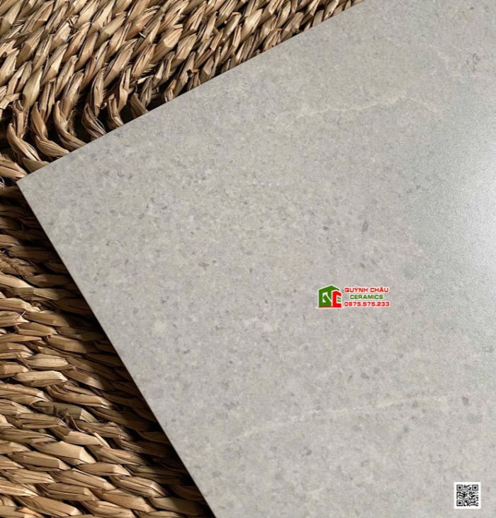 Gạch 80x80 Viglacera chất liệu xương đá bề mặt men mờ màu xám