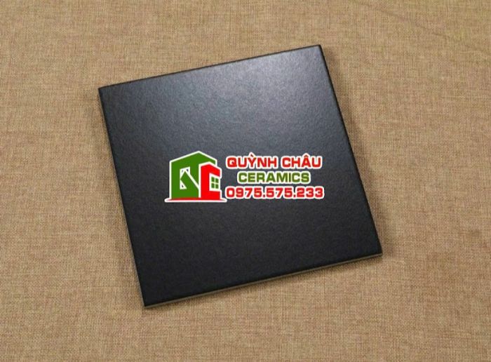 Gạch bông đen mờ đơn sắc 20x20 cm