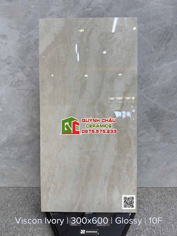 Gạch ốp tường ấn độ 30x60 bóng kem vân đá