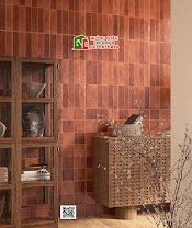 Gạch trang trí 40x80 hiệu ứng nâu đỏ giả cổ