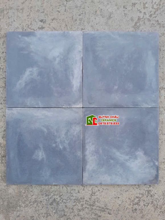 Gạch giả cổ 30x30 màu xám đậm loang xám