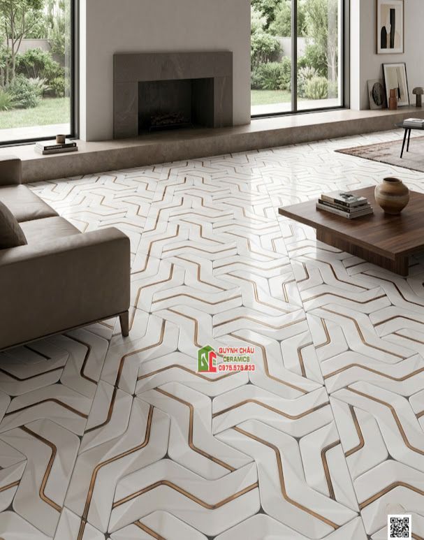 Gạch ốp trang trí 60x120 hoạ tiết 3D đẹp sang trọng