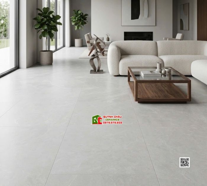 Gạch granite 60x120 kis bề mặt mờ xám nhạt