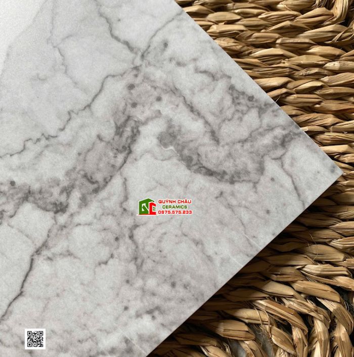 Gạch Việt Ý 60x120 mờ mịn Baby Skin trắng vân xám giả đá