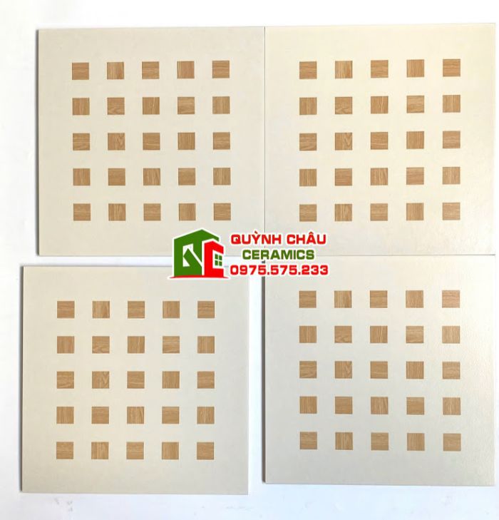 Gạch bông 30x30 hoa văn giả gỗ vuông ấn tượng