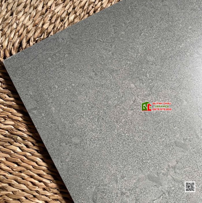 Gạch Viglacera 80x80 vân xi măng xám đậm đá mờ