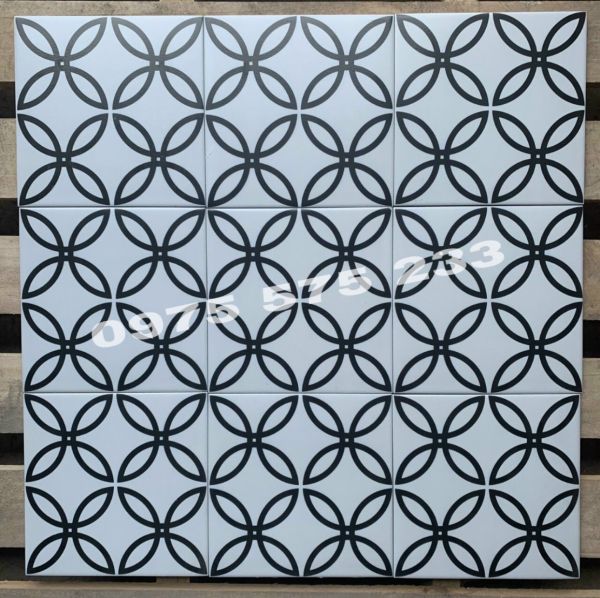 Gạch bông hoa văn 1 mẫu 20x20 lát nền đẹp