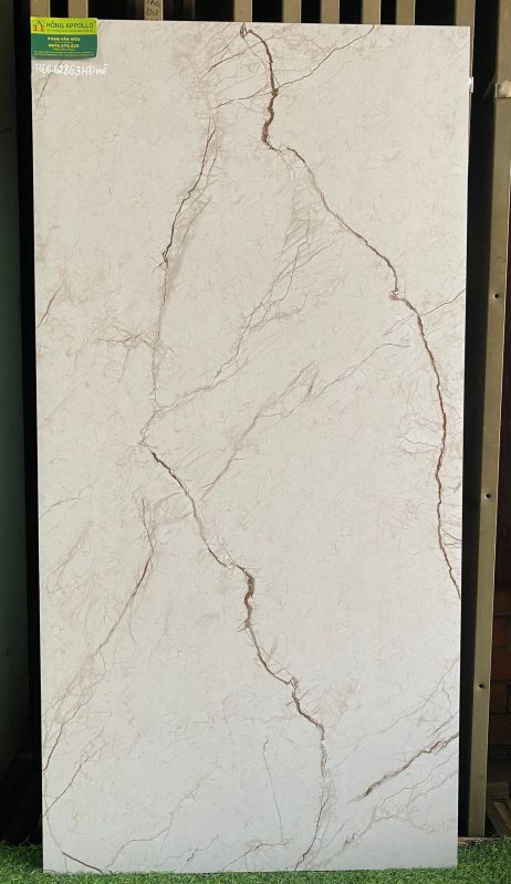 Gạch màu kem 600x1200 đá mờ vân dạn cao cấp