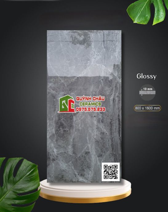 Gạch lát nền 80x160 Apodio bề mặt xám vân bóng vi tinh 5274