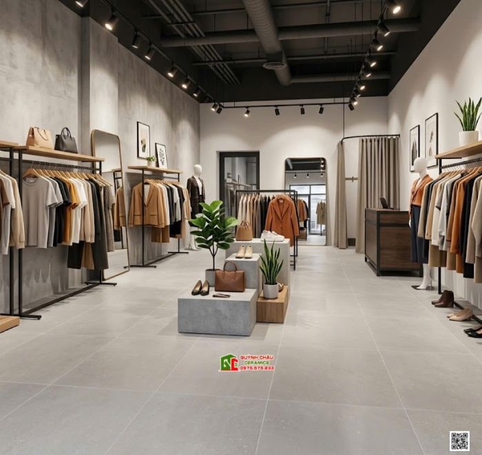 Gạch đá mờ Viglacera 80x80cm màu xám vân xi măng