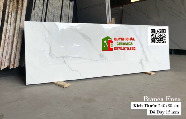 Đá ốp lát khổ lớn siêu dày ấn độ 80x240 màu trắng sứ vân mây xám