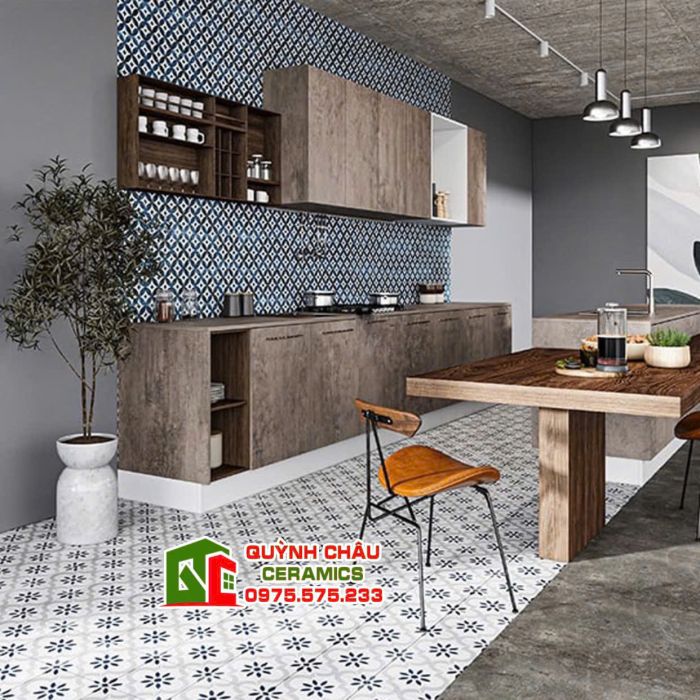 Gạch bông 20x20 đồng tiền giả cổ lát nền