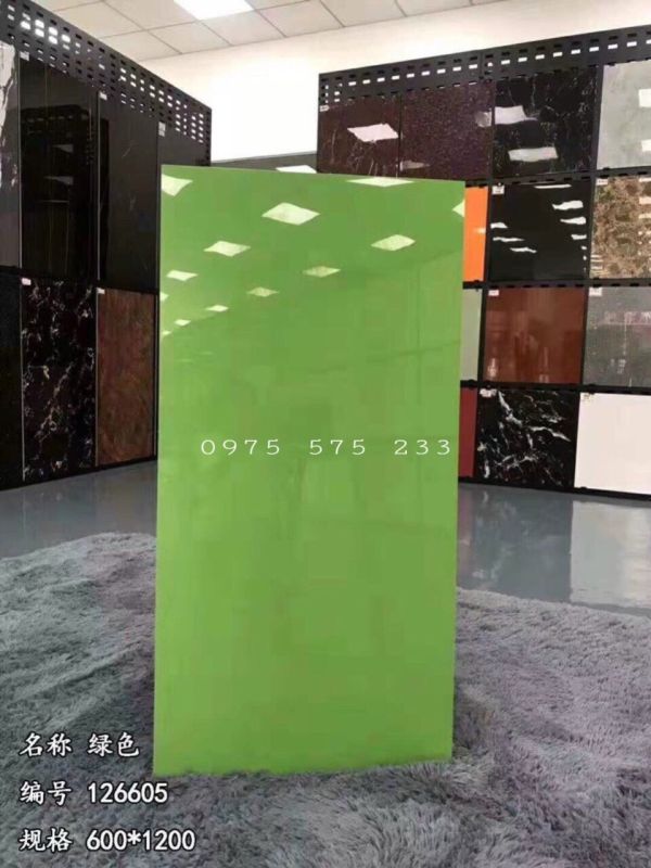 Gạch bóng kiếng 60x120 màu xanh lá đẹp cao cấp