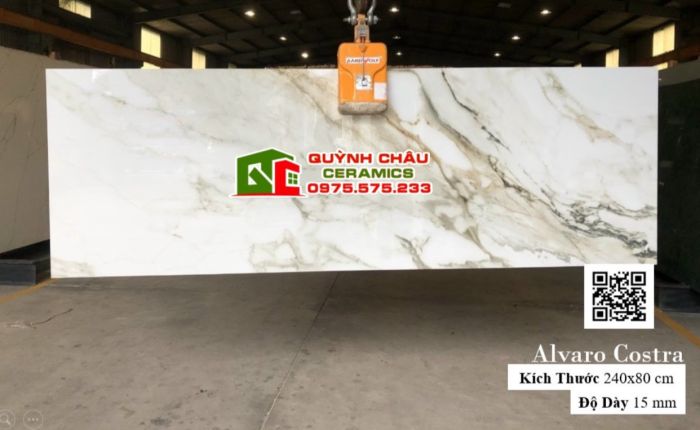 Gạch ấn độ ốp lát khách sạn biệt thự 80x240 bóng kiếng siêu dày bền đẹp