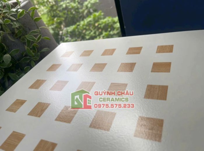 Gạch bông 30x30 hoa văn giả gỗ vuông ấn tượng