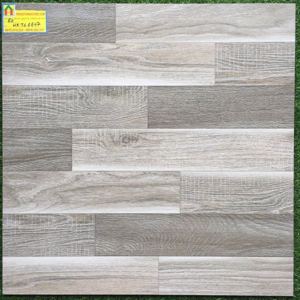 Gạch lát nền giả gỗ 60x60 bóng kiếng toàn phần C6647HK 2419