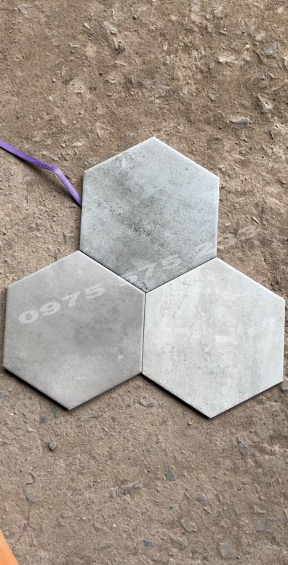 Gạch lát nền lục giác 20x23 màu vân xi măng