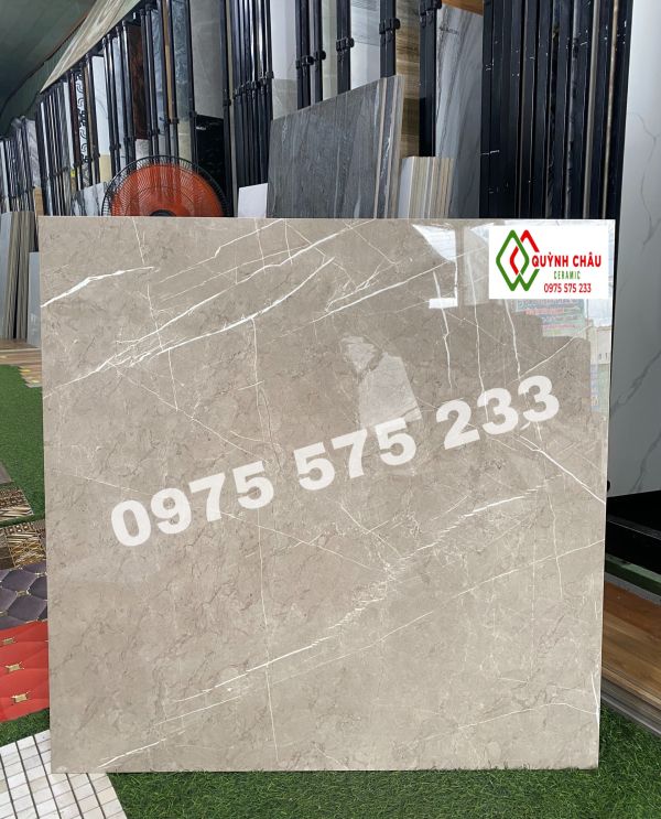 Gạch lát nền 80x80 ấn độ vân xám nâu bóng kính sang trọng 4410