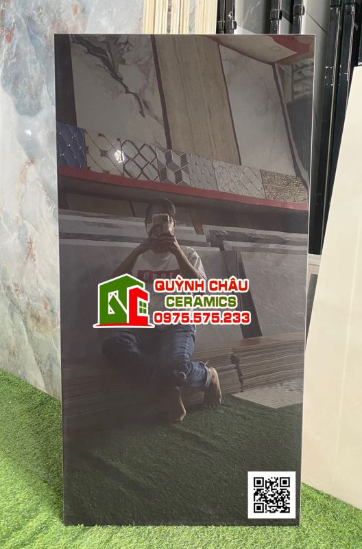 Gạch đen tuyền trơn 60x120 siêu bóng trung quốc cao cấp
