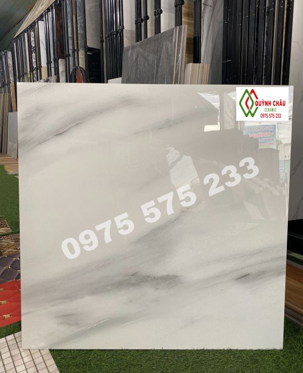 Gạch xương đá 80x80 ấn độ vân trắng xám đẹp bóng sang trọng 4413