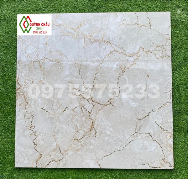 Đá lát nền khắc kim vân vàng đồng chất 80x80 cao cấp 4145