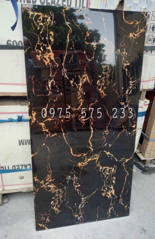 Gạch lát nền ốp tường 60x120 khắc kim đen chỉ vàng nổi bật đẹp cao cấp 09