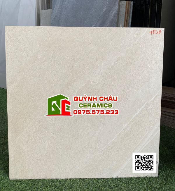 Gạch 60x60 mờ kem xương đá lát nền phòng khách đẹp