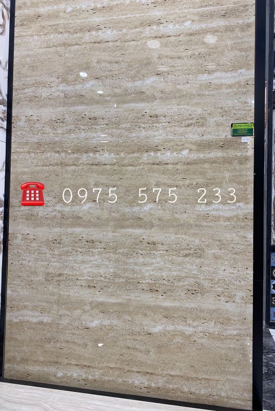 Gạch 60x120 ốp lát sọc đũa vân sóng sọc ngang màu kem bóng kiếng