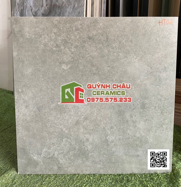 Gạch lát nền 60x60 kis đá nhám mờ xi măng đậm