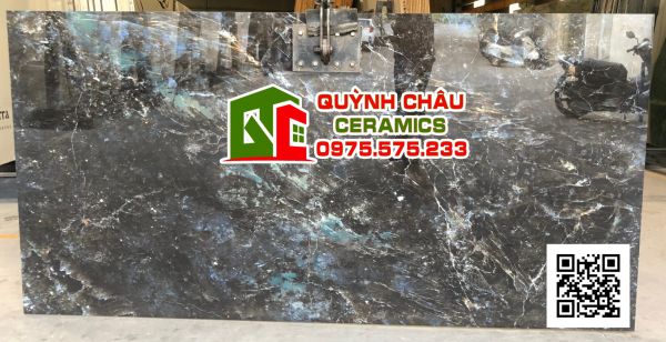 Gạch đá đen xanh siêu dày bóng 120x240 ấn độ cao cấp